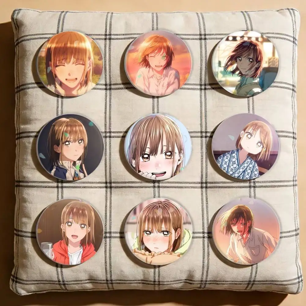 

Blue Box Chinatsu Kano Laser Badge Creative Pins Brooch for Bag Clothes Hat Decor Gifts Fans Collect