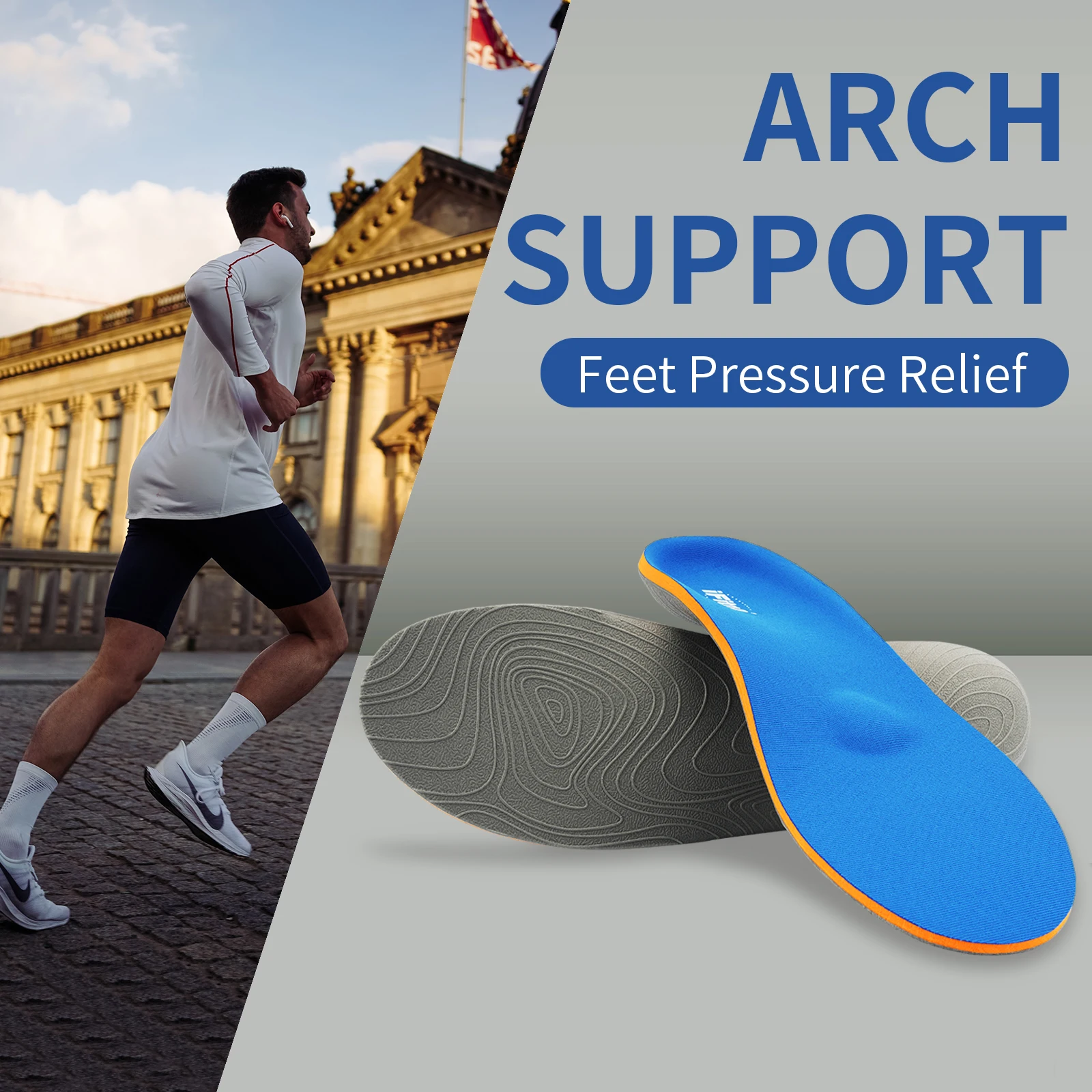 iFitna Flache Füße Orthopädische Arch Support Einlegesohlen Sneakers Sole Frauen Plantarfasziitis Ferse Schmerzen Männer Orthesen Einlegesohlen Schuh Einsätze Pad – Detail 7