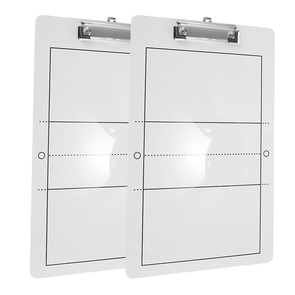 2 Pcs Volleyball Strategy Board Professional Match Scoreboard/Substitution Board/ Field Clipboard Pvc