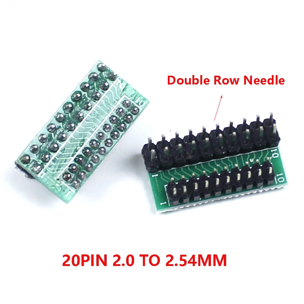 1piece 1.27mm to 2.0mm to 2.54mm Pitch Transfer Plate Converter Single Double Row Pin PCB Adapter Board