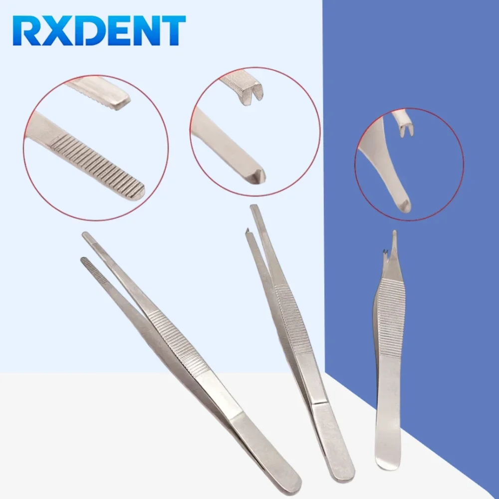 Stainless Steel Cartilage Forceps Fine Shaping Forceps Tooth Tweezers Pincette Nipper Laboratory Adson Tissue Forceps Tool