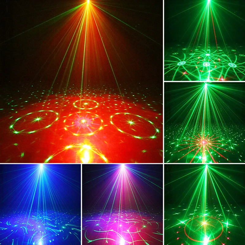 Proyektor Lampu Laser LED Interaktif 3-in-1 untuk DJ Klub Malam Pernikahan Kinetics Biru Lantai Dansa Peralatan Pesta Disko