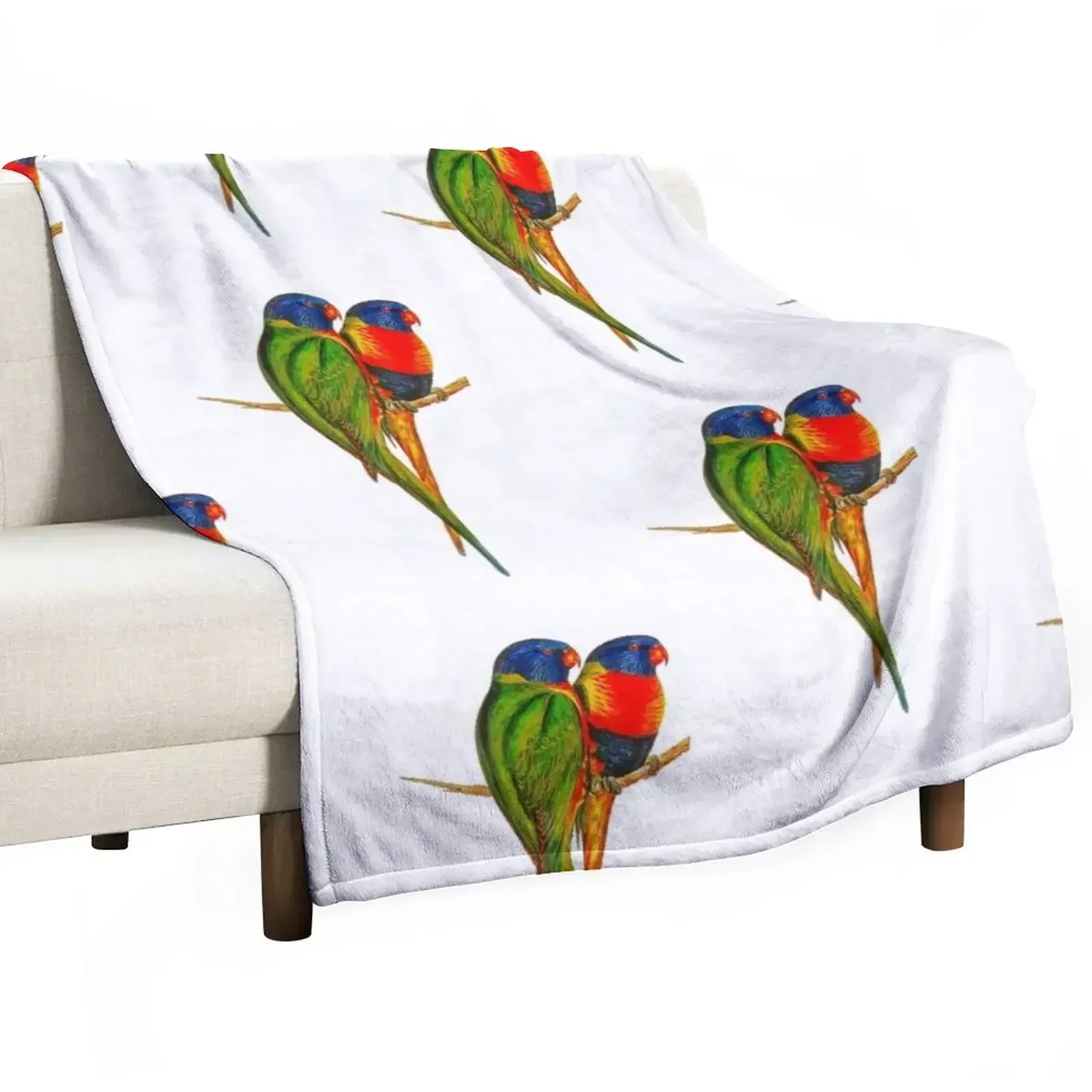 Rainbow Lorikeet Bird Australian Throw Blanket Luxury Thicken Polar Fashion Sofas Decorative Throw Moving Stuffeds Blankets