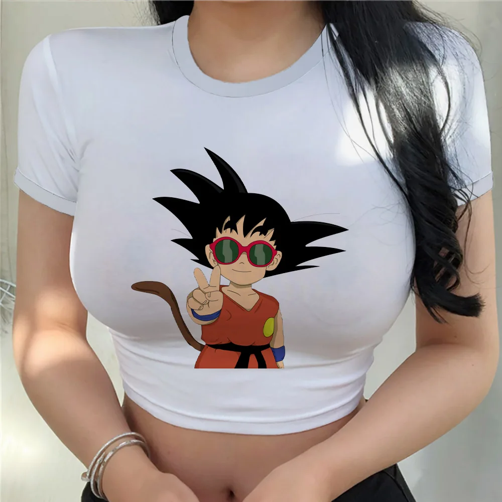 Abbigliamento Vegeta Top donna Kawaii vestiti Cool T-shir T Shirt Fashion Dragon Ball Z Harajuku Sexy Y2k Top Anime Goku Crop New Z