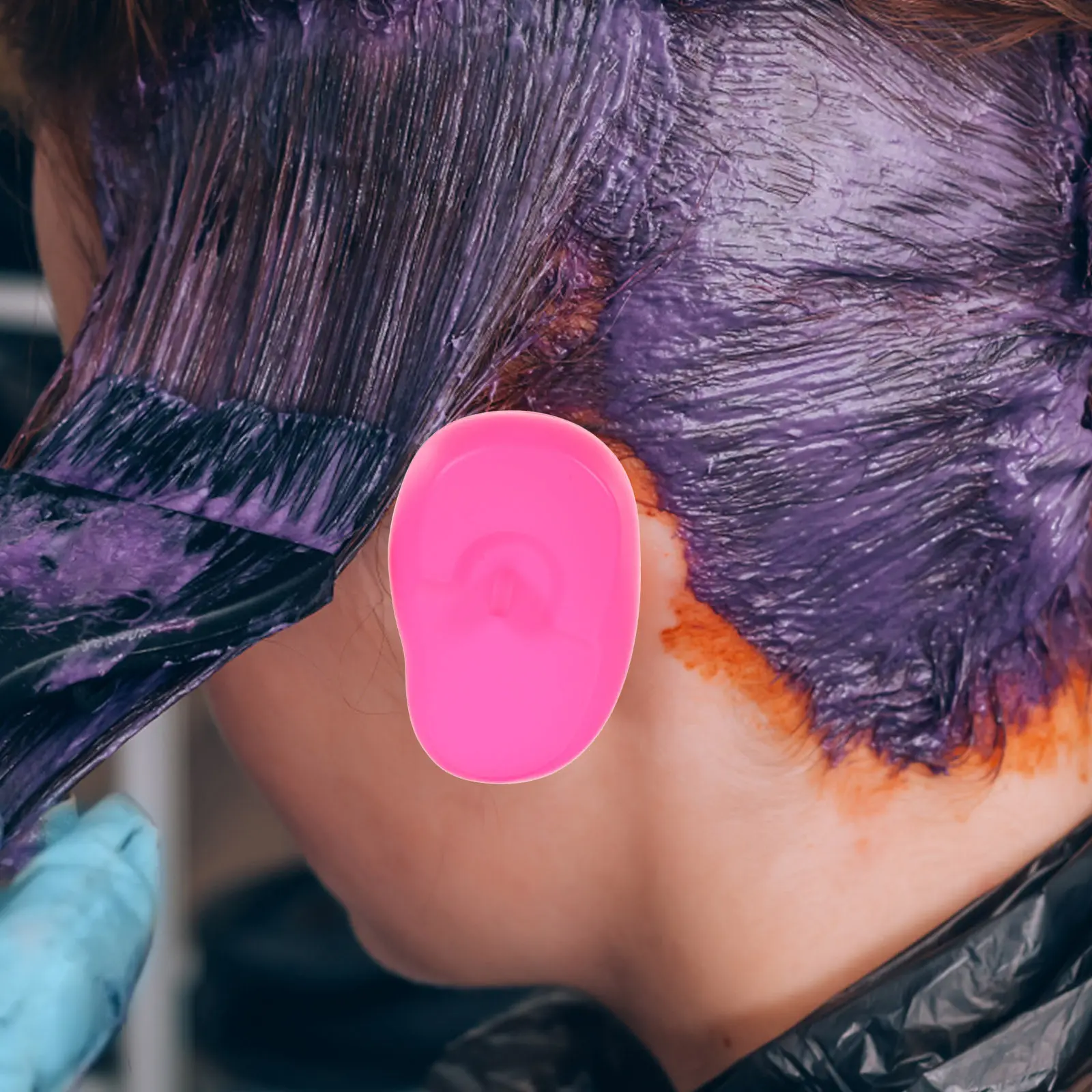 

3Pairs Ear Cover for Hair Coloring Dyeing Shampoo Waterproof Silicone Ear Muff Protection Salon Use Silicone Earmuff