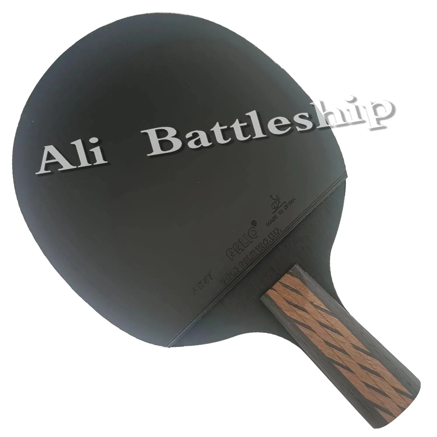 Pro Table Tennis PingPong Combo Racket Palio TCT Ti Blade with  2x Palio AK 47 BLUE Matt Rubbers Shakehand long handle FL