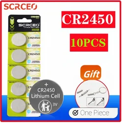 NEW 2-10PCS Button Batteries CR2450 DL2450 BR2450 LM2450 ECR2450 3V Lithium Battery Coin Cells For Watch Car Toys Key
