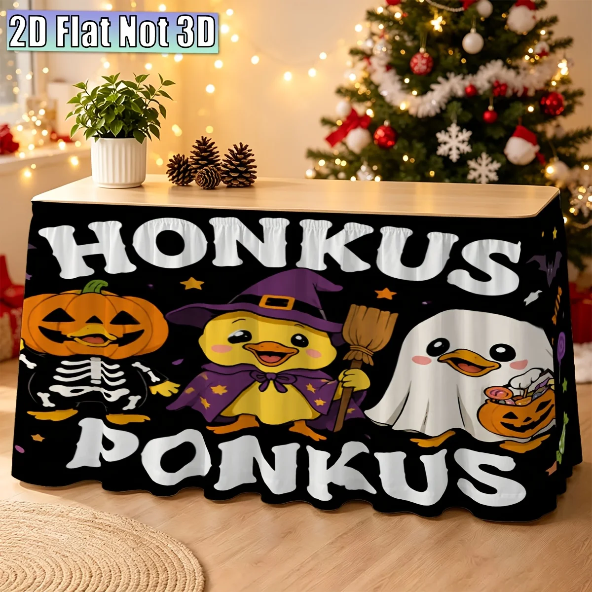 2D flat, JIT, 1pc, party, Halloween cartoon character, theme party tablecloth