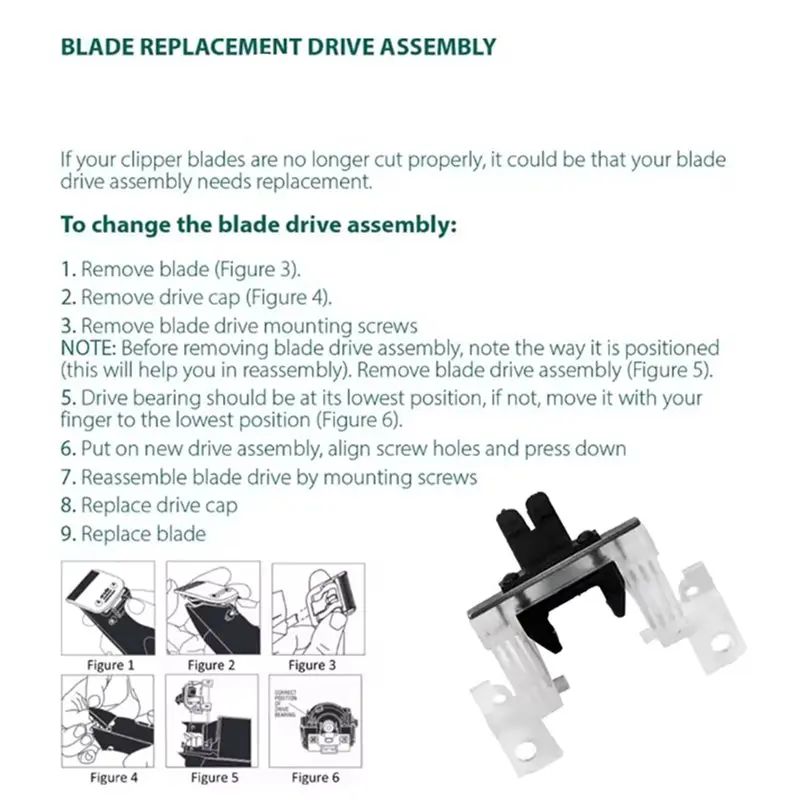 Blade Drive Assembly Lever Replacement Blade For Andis Pet AG, SMC,AGC, AGRC, AGR+, AGCL,AGC Dog Clipper 4 Pcs-AT36