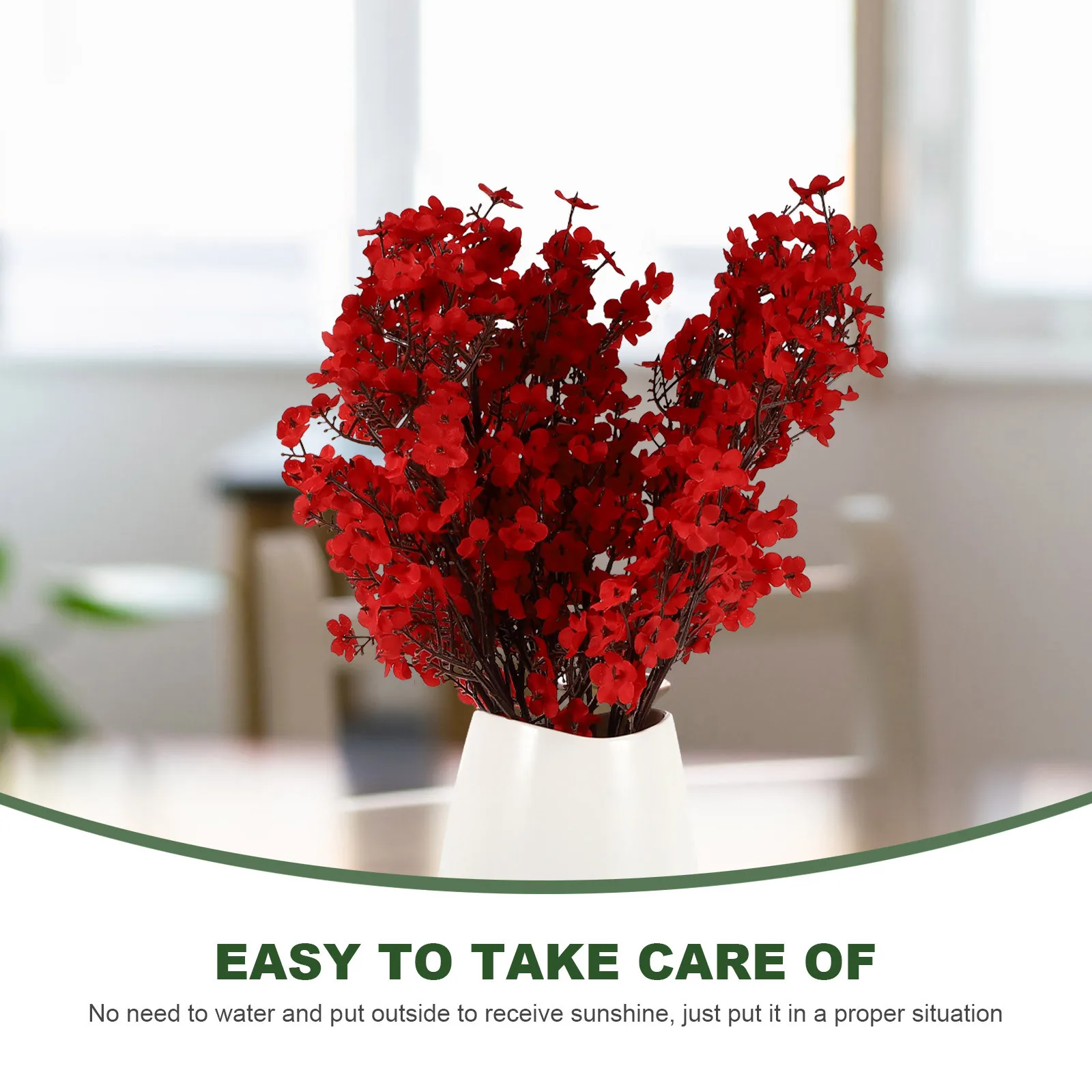 

6pcs Simulated Gypsophila Decor Premium Fake For Home Flower Decor Diy Wedding Flower Prop Scene Layout Decoration