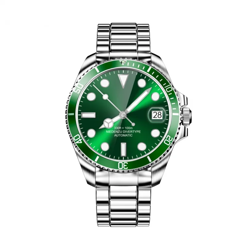 Трансграничные hotR1Сумные часы Bluetooth Вызов Сердечный ритм Кислород в крови Зеленый Submariner Внешний вид Мужские спортивные часы на открытом воздухе