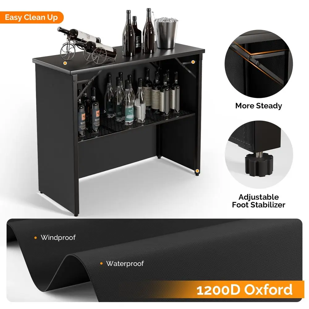 45" Portable Commercial Bar Table – Mobile Bartending Station 3
