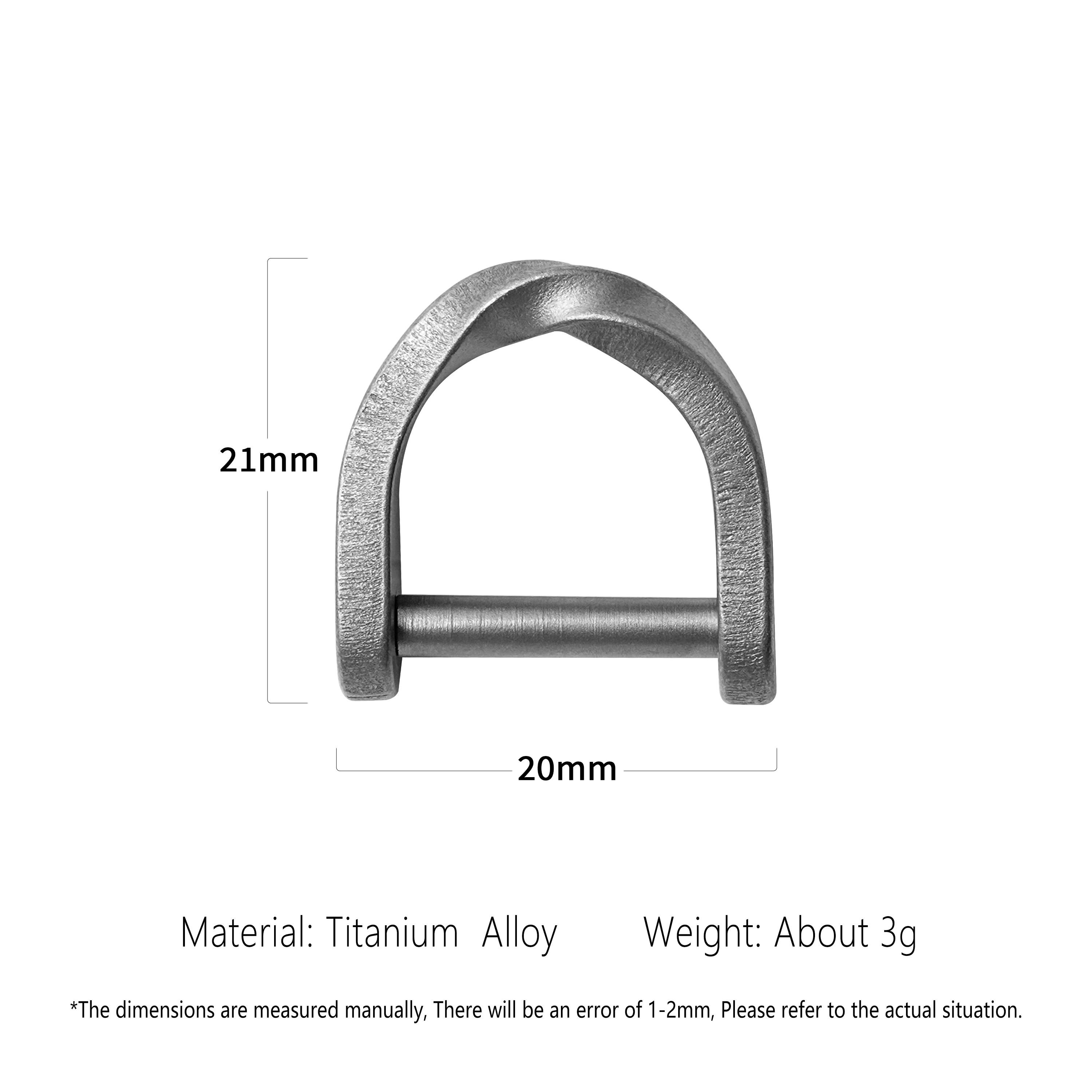 Chiusura portachiavi con fibbia a ferro di cavallo tipo D in titanio per portachiavi per auto accessori Hardware per Organizer in pelle fai da te