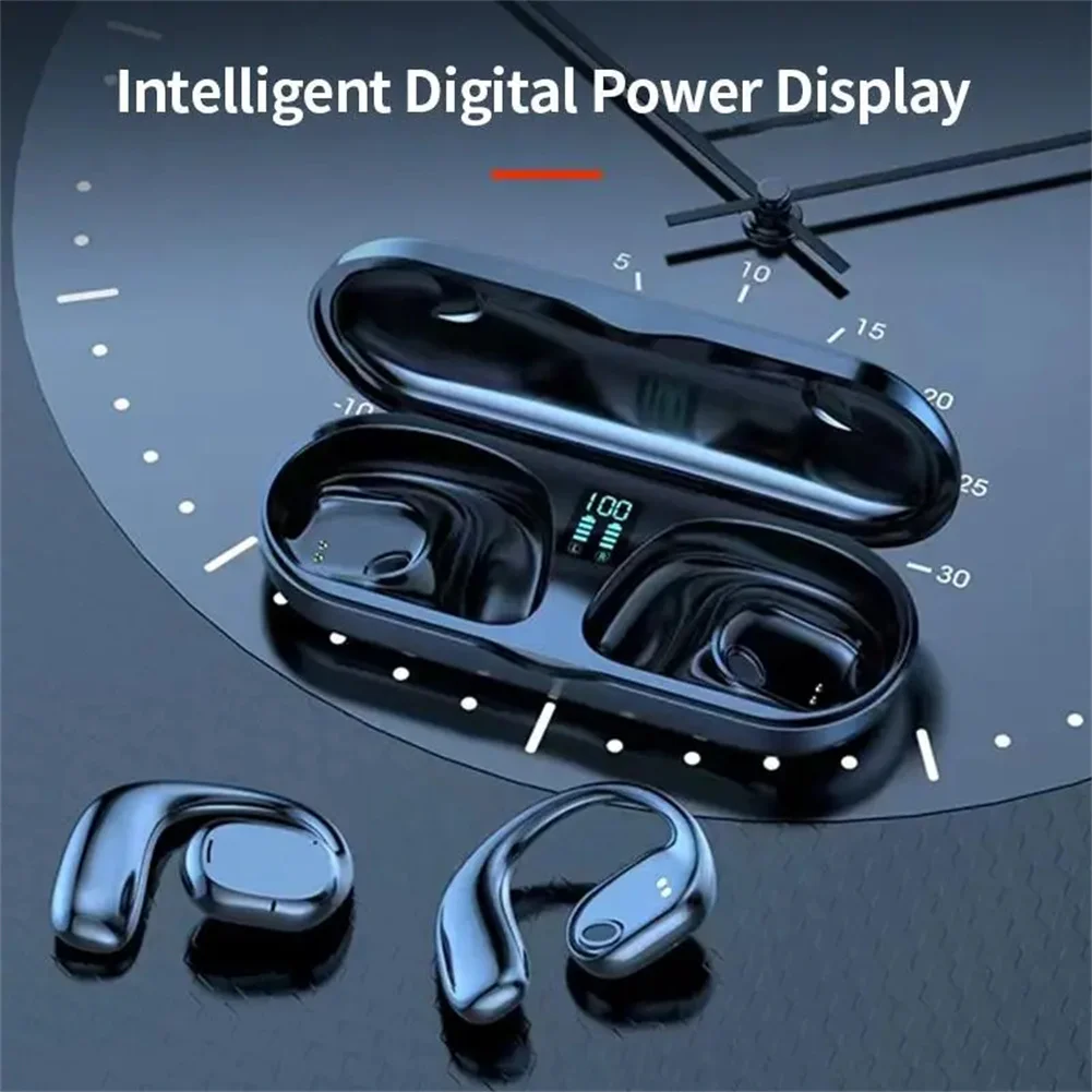 JS270 Bone Conduction Wireless Ear Hanging Headphones 5.3 IPX7 Waterproof Sponge Noise Canceling Anti-leakage Sound Earphones