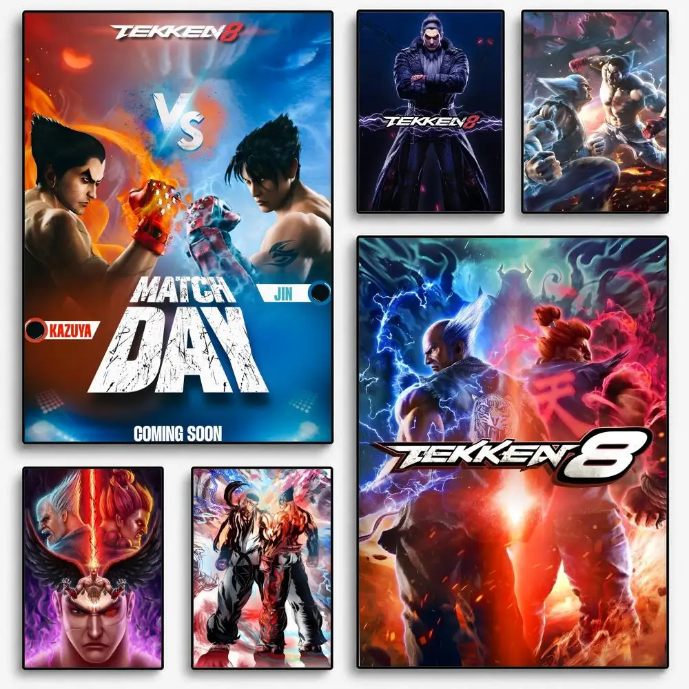 T-Tekken 8 Heihachi Game Anime Poster Room Home Decoration Interior Wall Art Printing Garage Posters Gift
