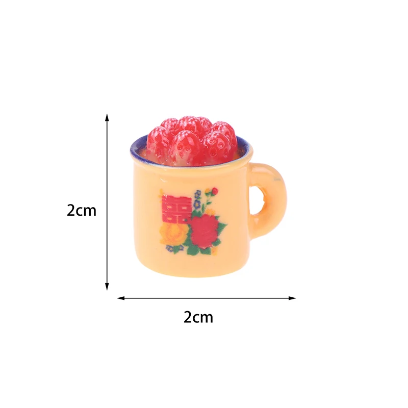 Set di cibo da gioco in miniatura: decorazioni per casa delle bambole da 5 pezzi con mini cupcake e bacino smaltato, accessori per giocattoli per bambole.
