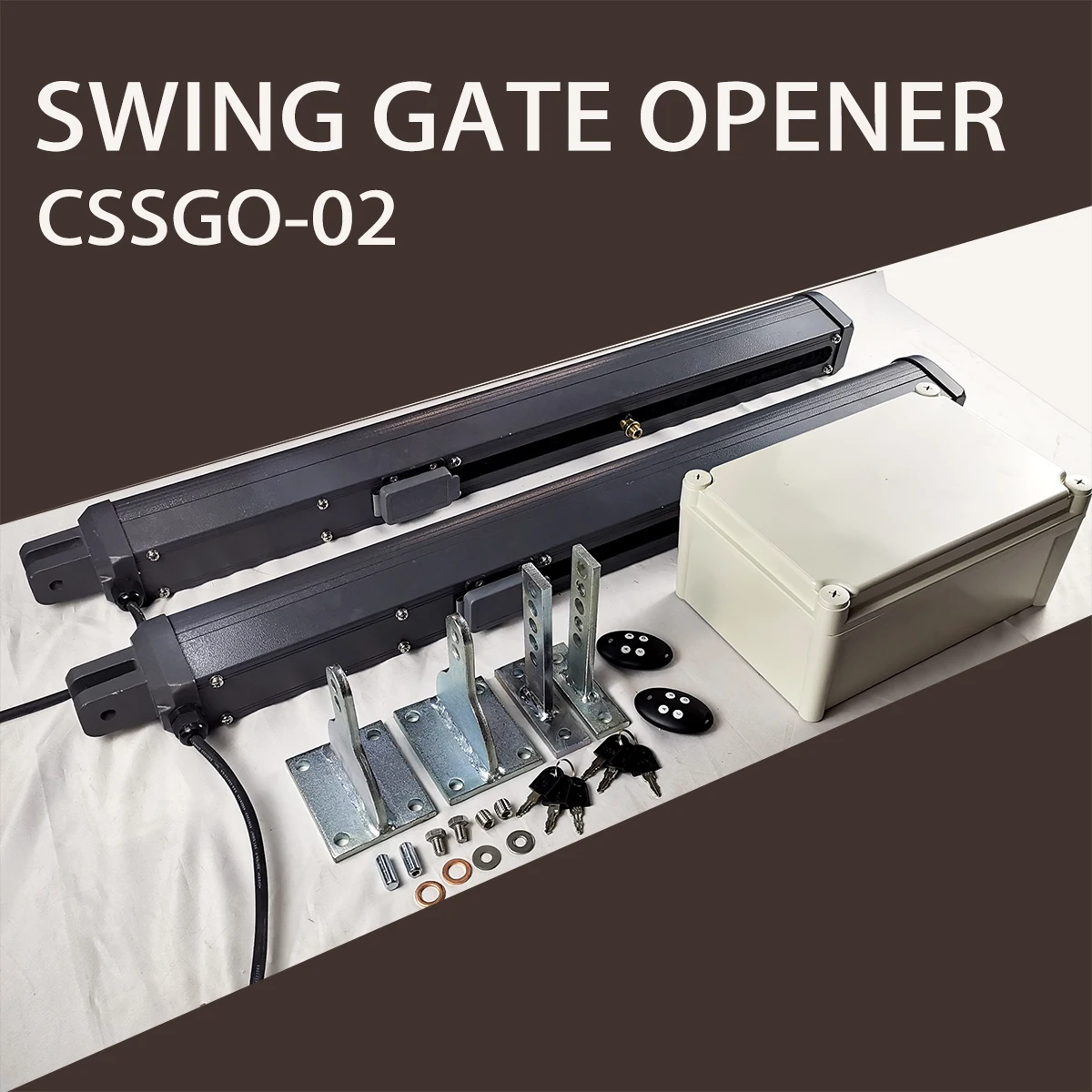 Smart Virtual Reality Black Design Hot Color Automatic Dc Swing Gate Opener Heavy Duty 250Kgs Each Leaf