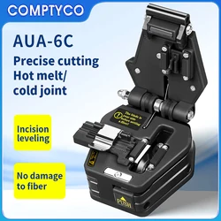 Siyah AUA-6C Yüksek Hassasiyetli Fiber Cleaver FTTH Sıcak Eriyik Soğuk Bağlantı Fiber Optik Kablo Kesme Bıçağı Araçları 16 Yüz Bıçak