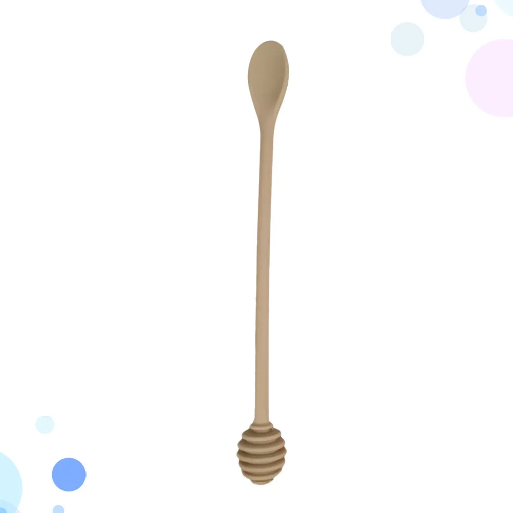 Silicone Honey Stirring Spoon Long Handle Grooved Dipper for Thick Syrups Non Scratch Kitchen Tool Wedding Favor Homemade Honey
