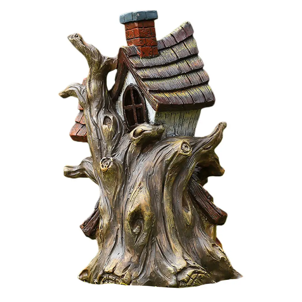 

Resin Mini House Decor Micro Landscape Ornament for Home Garden Desktop Indoor Outdoor Decoration Small House Craft