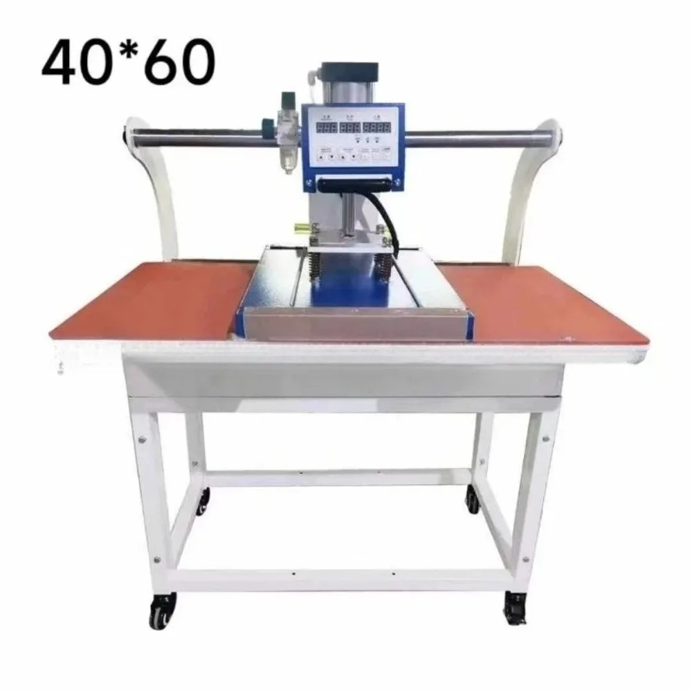 Heat press machine, large format heat press machine, fully automatic sliding pneumatic double station heat press machine