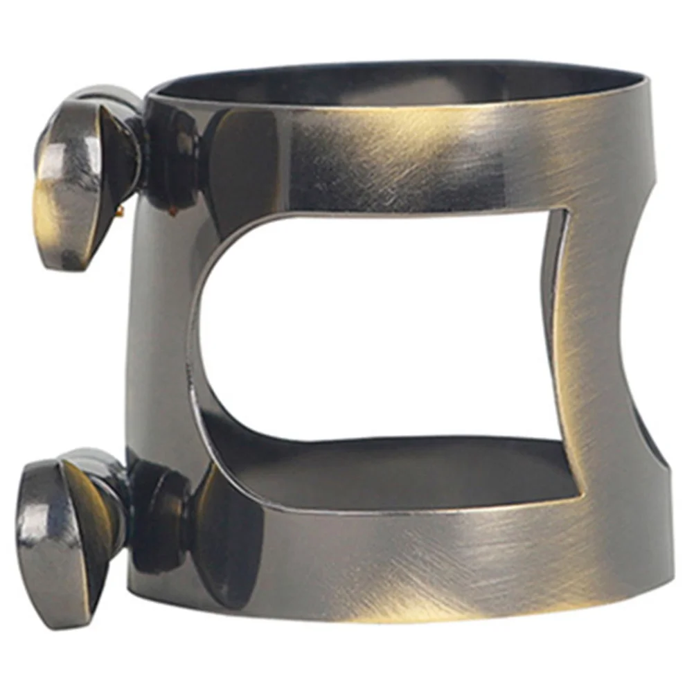 

Sax Ligature Brass Wind Instrument Clip Smooth Hard Metal Reed Clamp for Saxophone Parts Performance Enhancement Tool