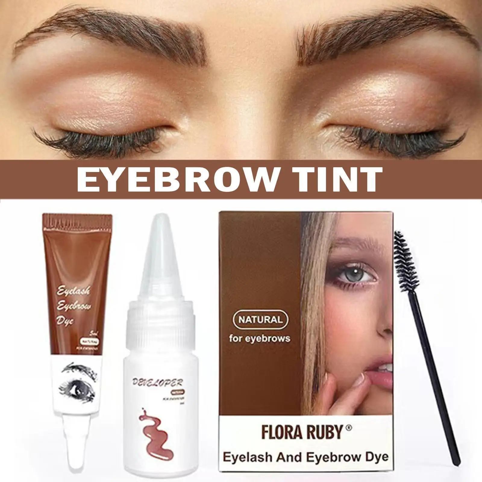 Professional Eyelash Eyebrow Dye Tint Gel Eyelash Brown Black Color Tint Cream Kit Fast Tint Easy Dye Kit Makeup Tools Drop Ship