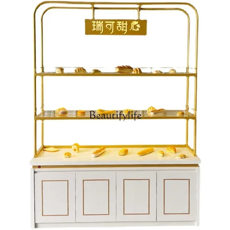 Arc Bread Counter Baking Cake Shop Glass Toast Rack  Exquisite Bread Cabinet