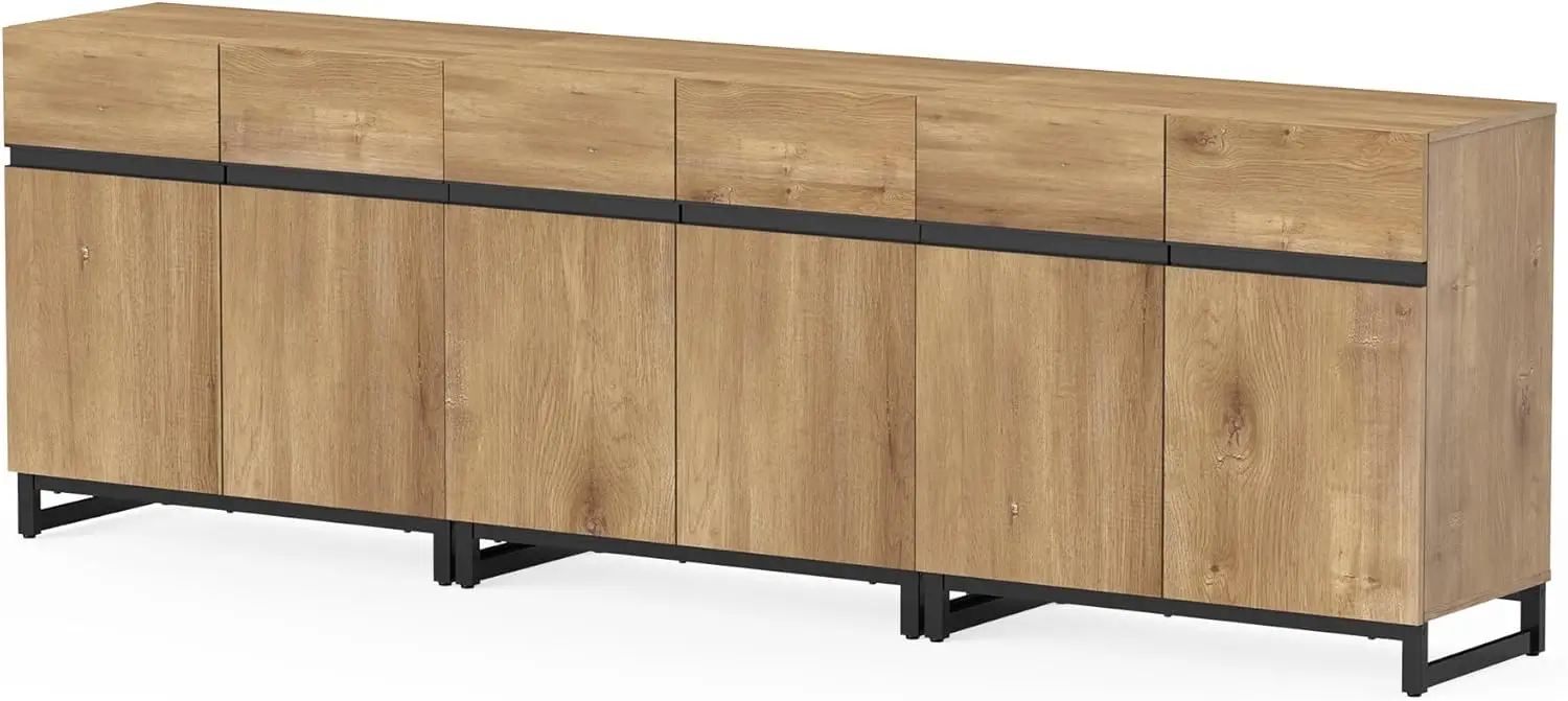 WAMPAT-aparador multifuncional 3 en 1 para Buffet, mueble moderno con estante ajustable y Base de Metal, armario para buffet