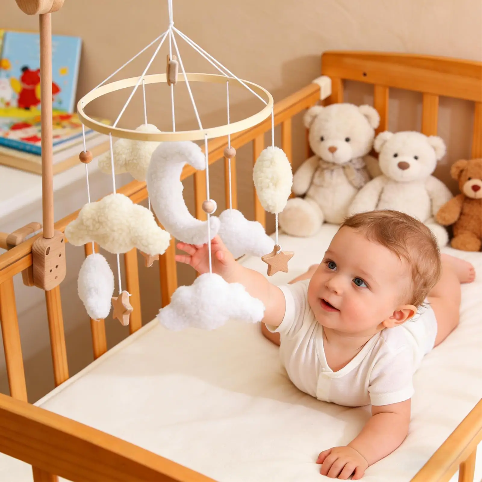 baby-crib-mobile-rattle-toy-wooden-bed-bell-crib-mobile-rotating-soothing-aesthetic-bohemian-crib-mobile-cloud-for-bedroom