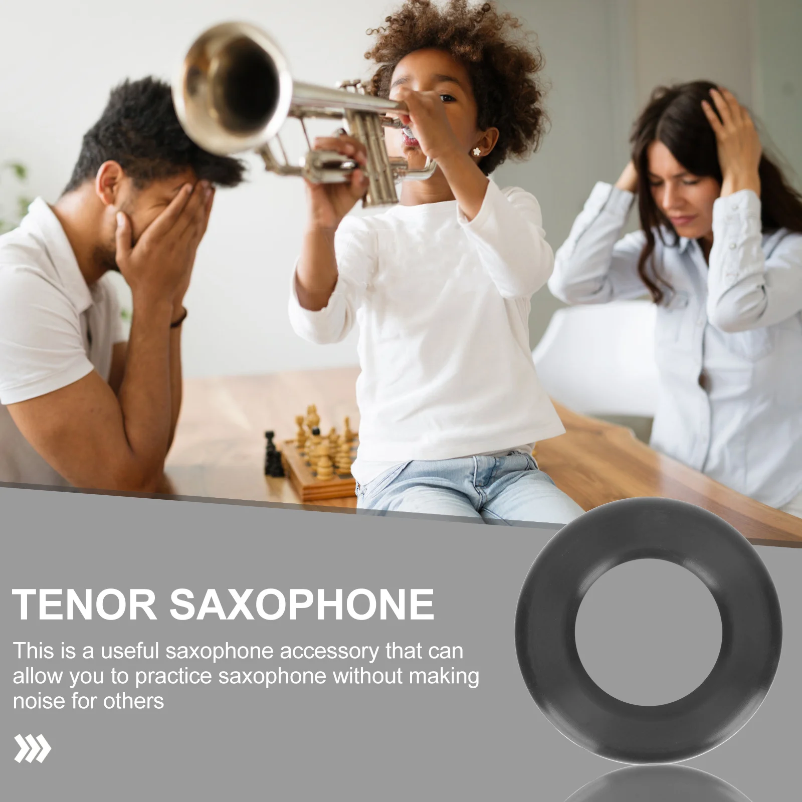 تينور الساكسفون كتم سيليكون عالية الجودة التحكم في الضوضاء المهنية ساكس ممارسة ملحق الساكسفون لوازم تينور ساكس كتم