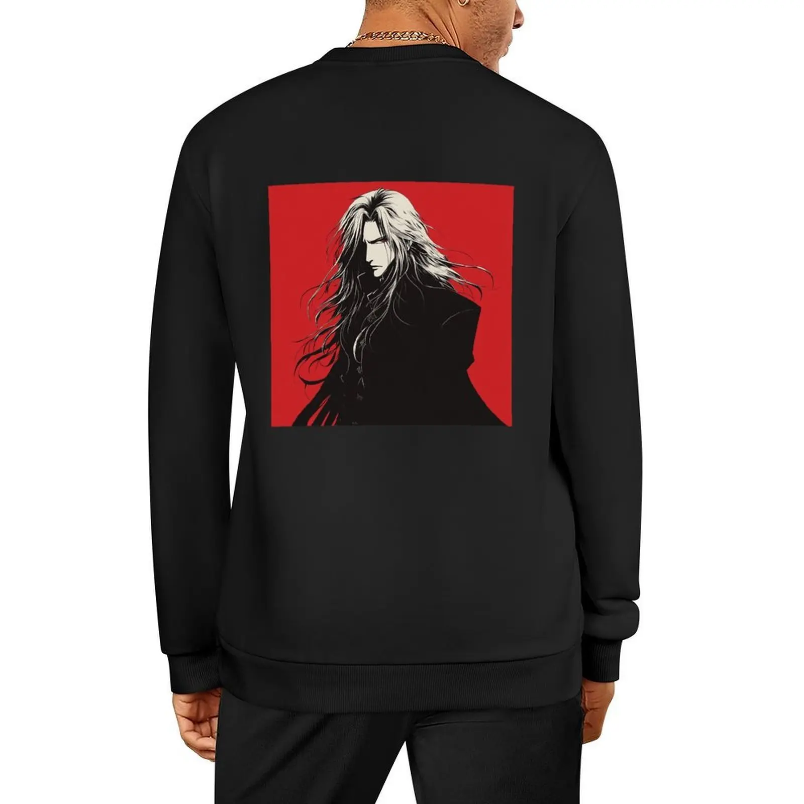 

Alucard from Castlevania Pullover korean style clothes men's sweat-shirt mens clothes men's clothes men's sweatshirt