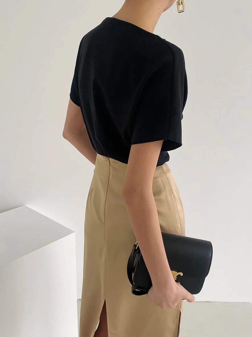 

Chic Summer ort Sve T-irt Women's Design Collar Net Color Bal Cotton Commute Sle Regular Thin Summer 2023