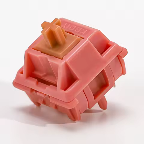 KBDiy Rosewood Keyboard Switch for 60 Mechanical Gaming Keyboard Custom DIY 5-Pin 40gf Creamy Linear Pre-Lubed Switches (35pcs)