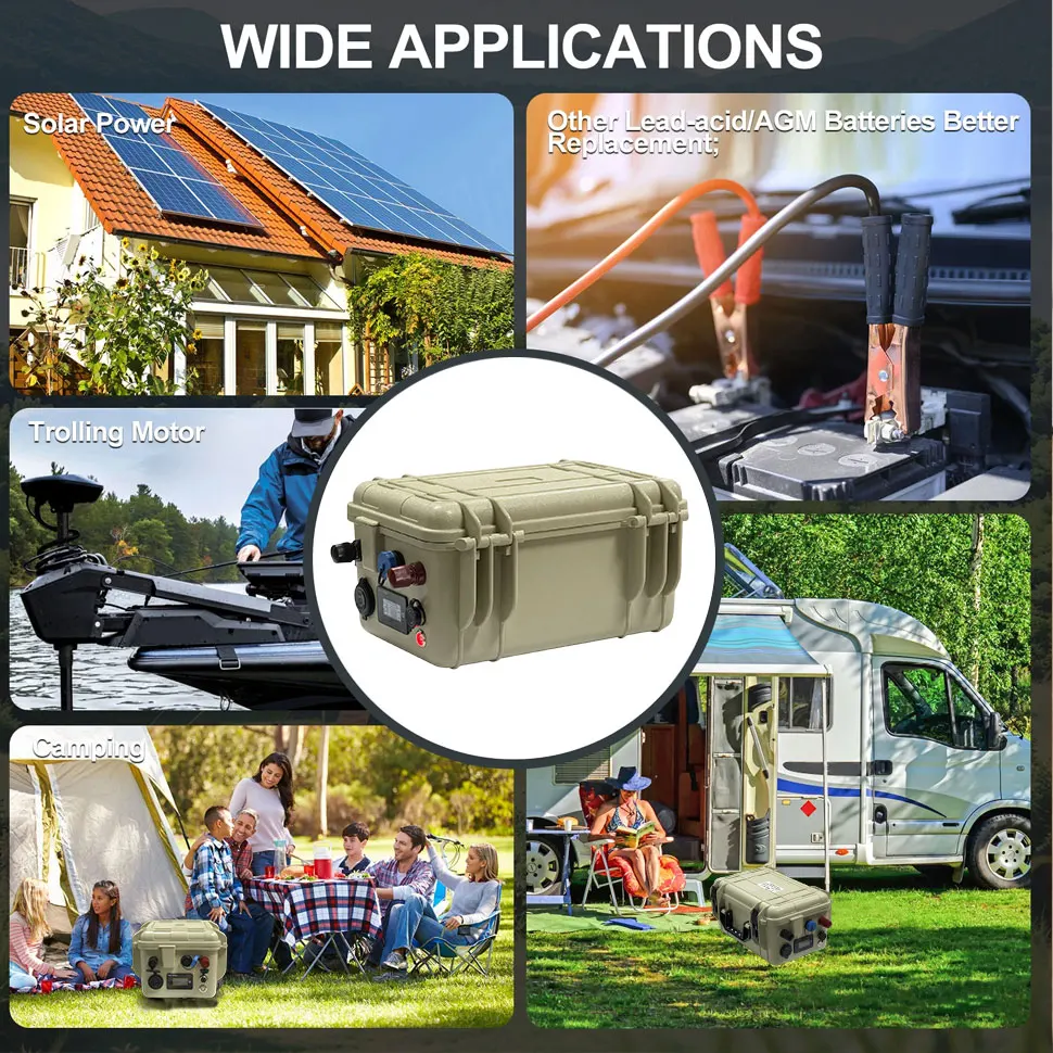 بطارية LiFePO4 عالية الأداء 12 فولت: سعة فعلية 100 أمبير، 6000 دورة، 100 أمبير BMS | الشحن الجوي والاستخدام البحري #3