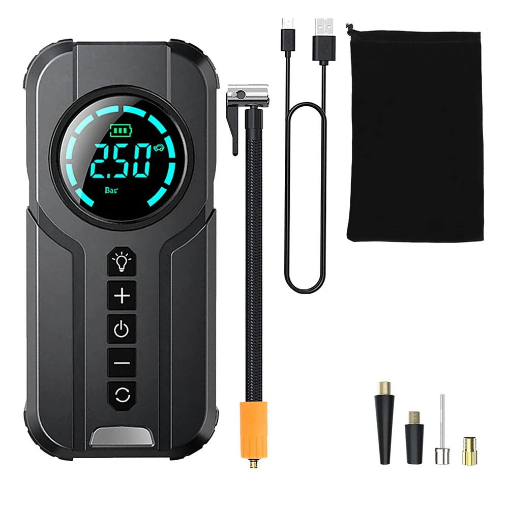 ضاغط هواء محمول للسيارة 12 فولت 100 وات إطارات دراجة السيارة مضخة هواء منفاخ إطارات كهربائي مضخة هواء كهربائية نافخة لكرات الدراجات