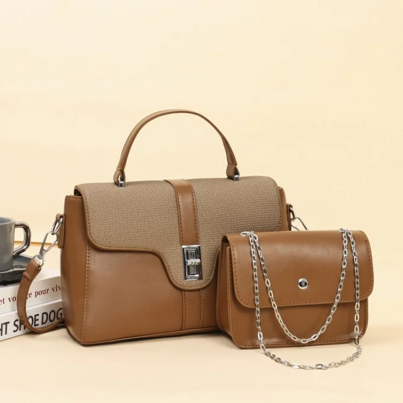 

Premium Leather Tote Bag For Ladies Luxury Brand Women's Handbag - Elegant Shoulder Messenger Crossbody Classic