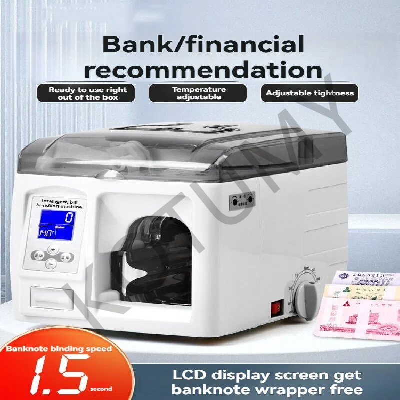 Banknotes Strapping Banding Machine Money Binder Bundle Machine Bill Binding Band Machines
