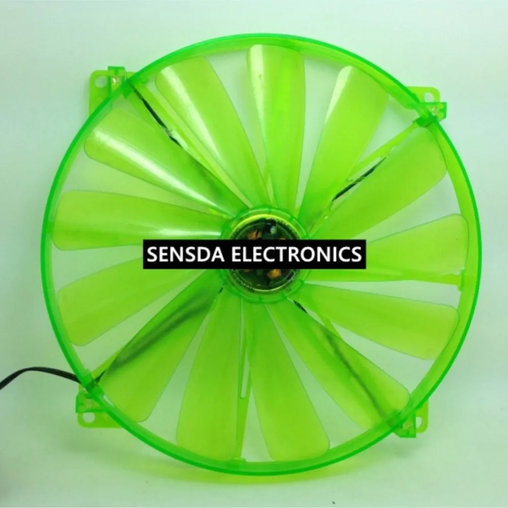 20cm 200mm chassis cooling fan led 20020 chassis fan 20cm fan led Red Green mute pc fan computer fan led fan 200X20 mm molex 4D