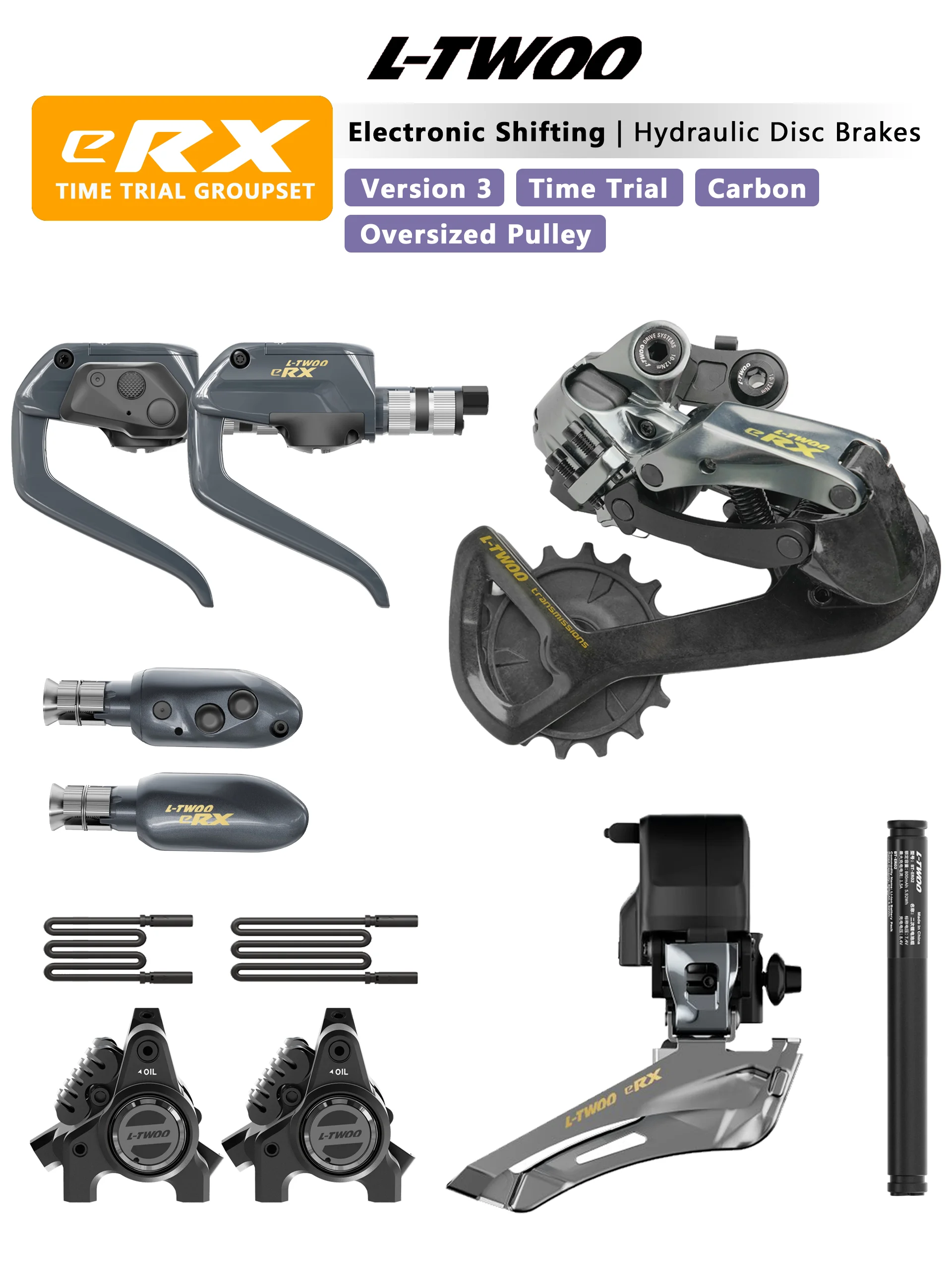 AliExpress LTWOO ERX TT Carbon Wireless Electronic Hydraulic Disc Brake Time Trial Triathlon Road Groupset 10 11 12 Speed Oversized Pulley