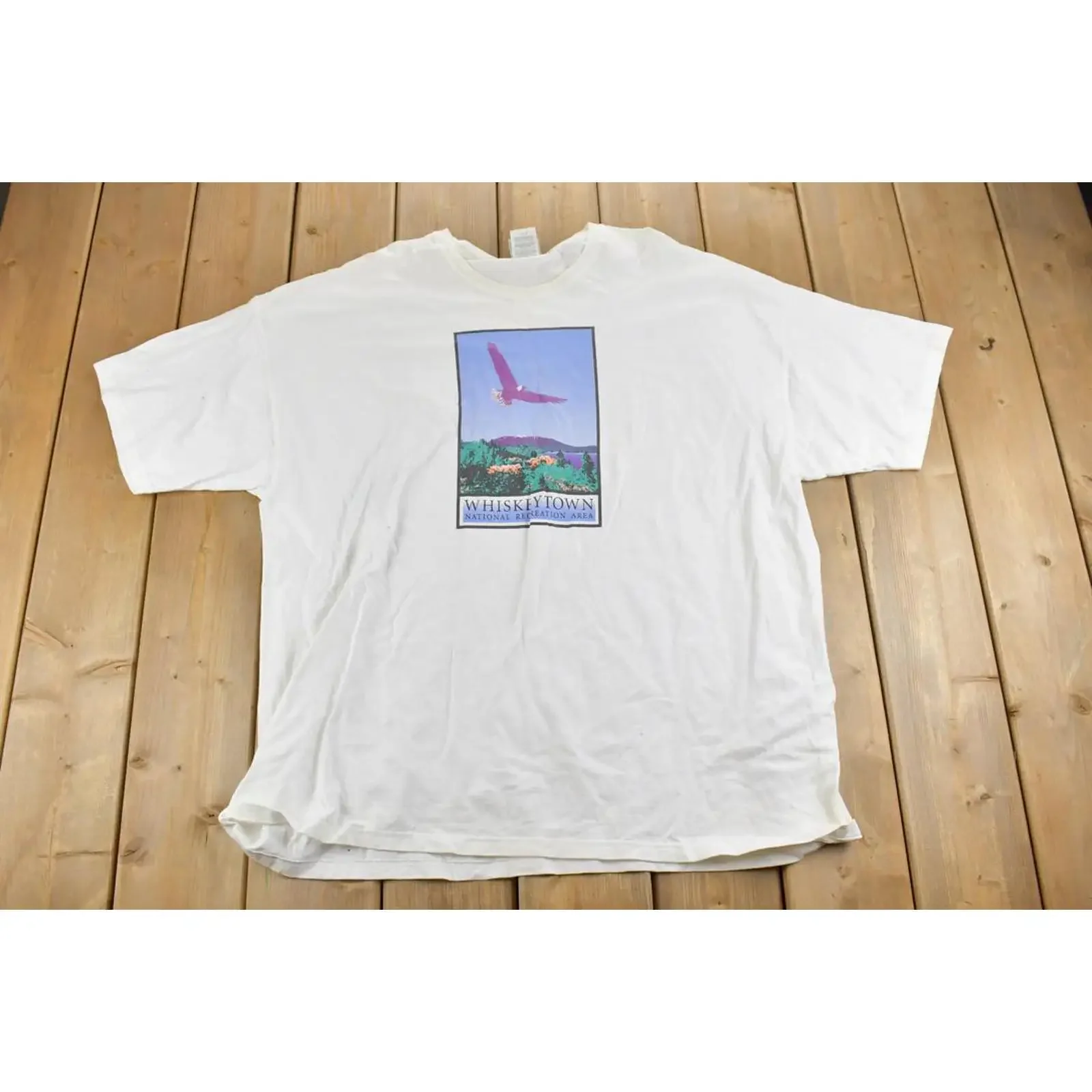 Vintage 1990s Whiskeytown Soaring Eagle Souvenir T Shirt Streetwear Vacation Travel vintage Washed graphic Versatile