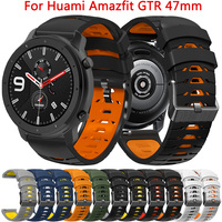 22mm Silicone Bracelet For Huami Amazfit GTR 47mm Strap For Xiaomi Amazfit GTR 4 3 GTR4 GTR3 Pro 2 Smartwatch Watchband Correa