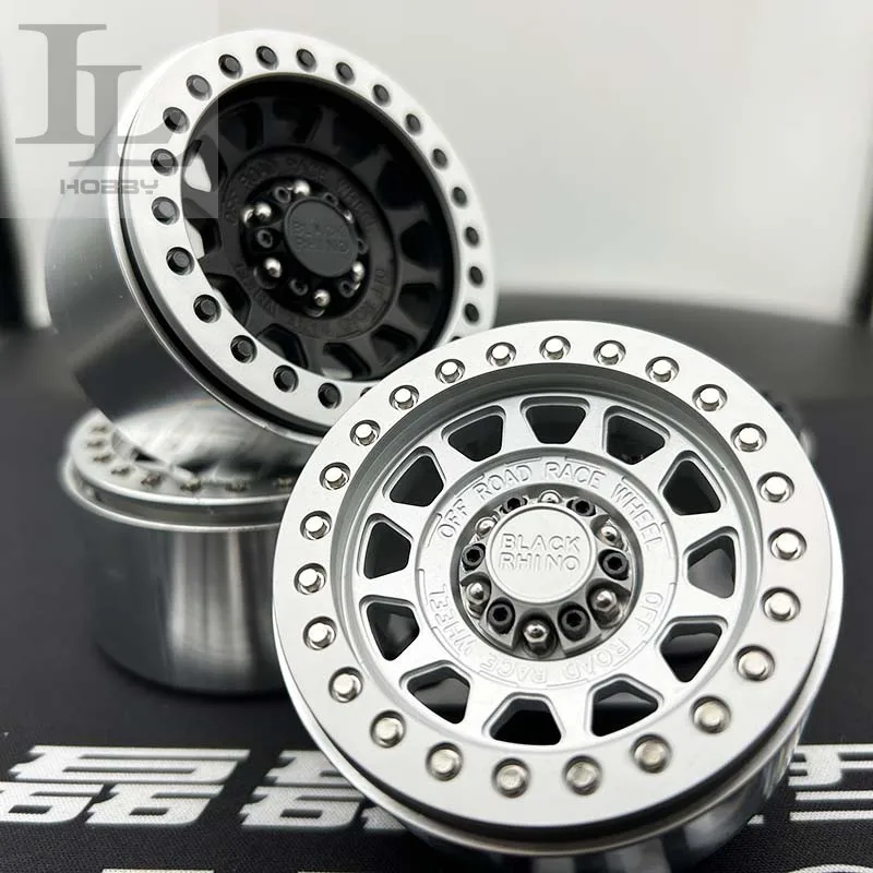 4PCS 1.9 2.2inch Climbing Car Retro Black Rhino Wheel hub for 1/10 RC Crawler Car Tank 300 SCX10 TRX4 RC4WD D90 TRX6 G63