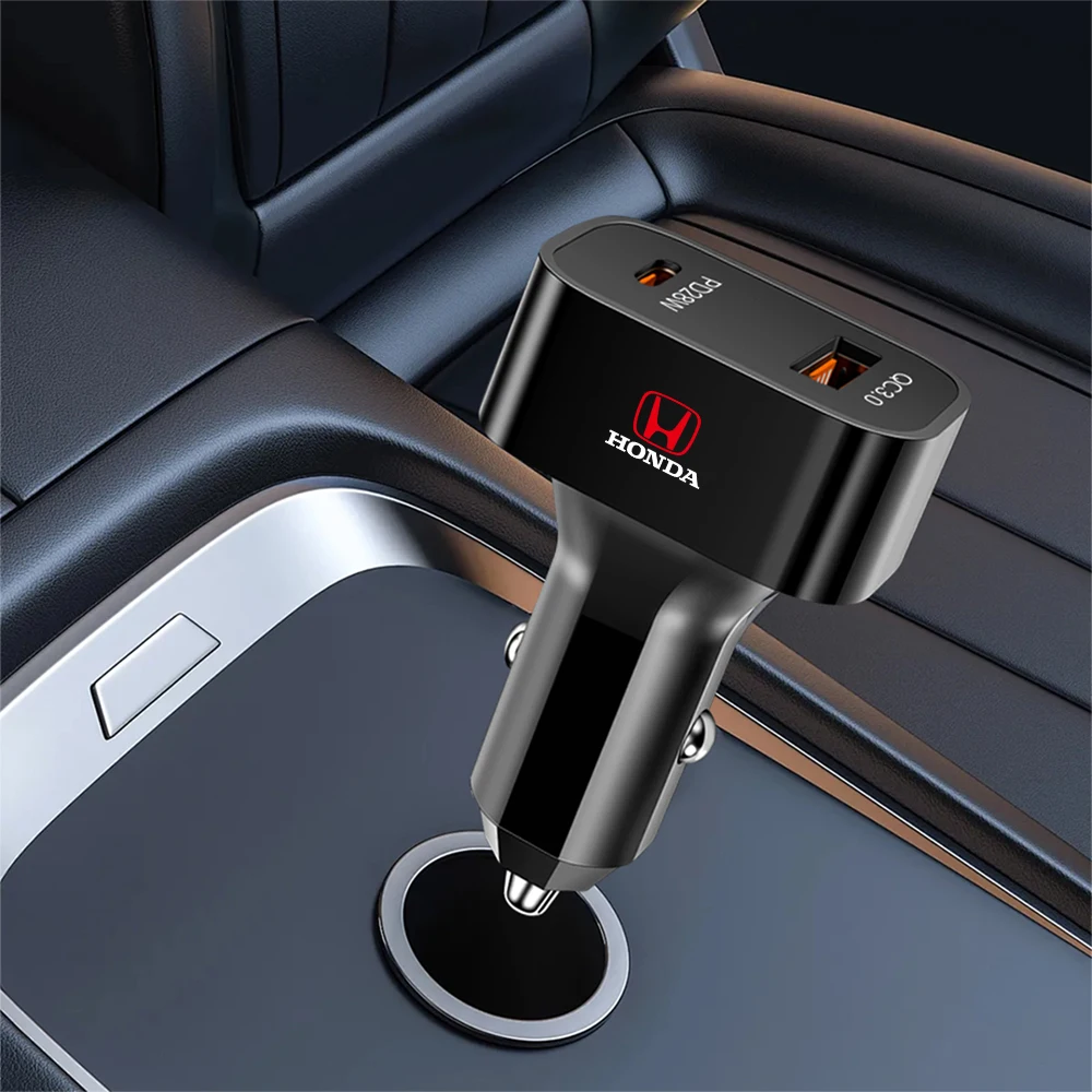 Car PD 25W Charger USB Type C Port Fast Charging Adapter Accessories For Honda Mugen Power Civic Accord Odyssey City CRZ Spirior view 2