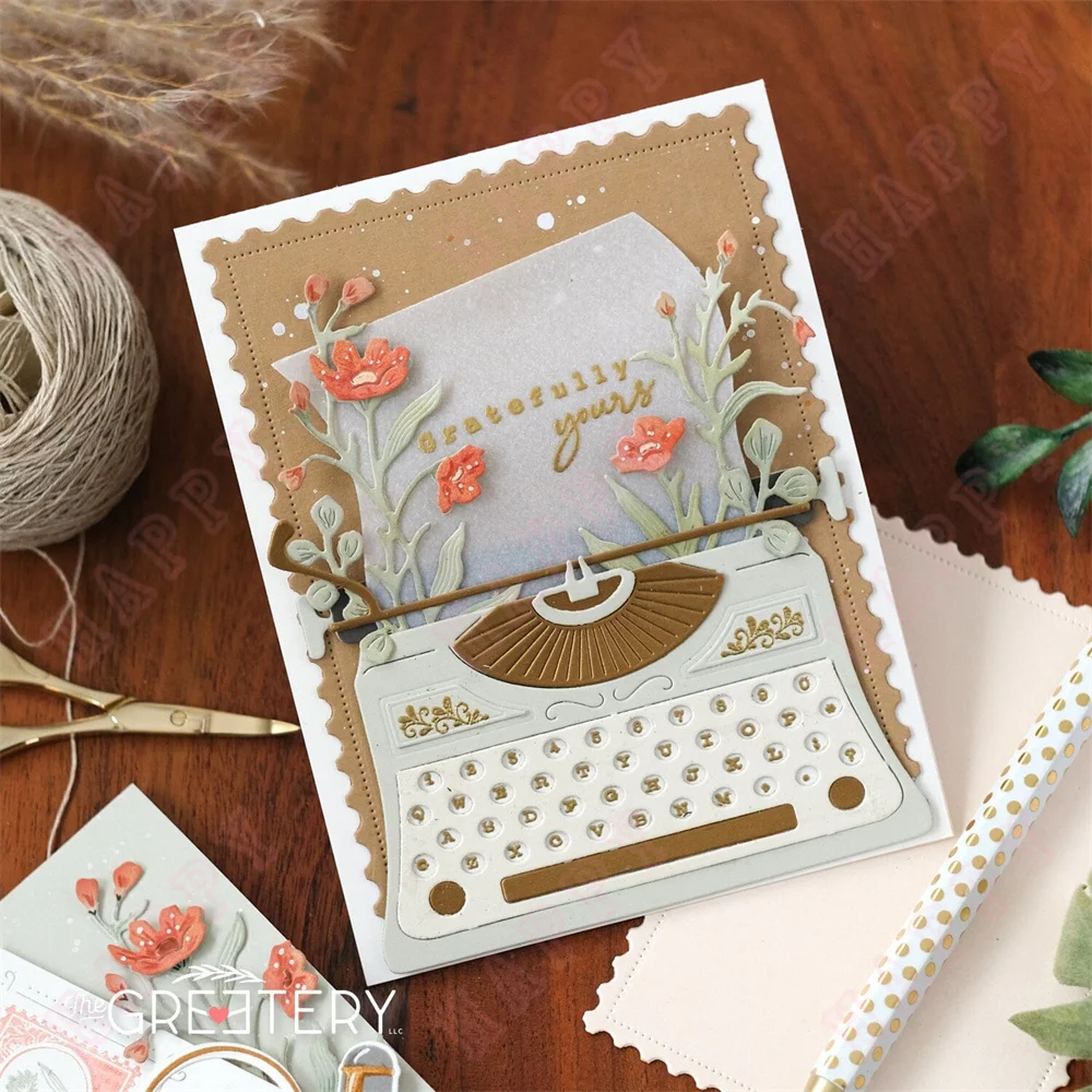 Valentine Tag Stamps Metal Cutting Dies Stencil Embossing Scrapbook Paper Template Decoration Pen Pal Typed Greetings Postcard