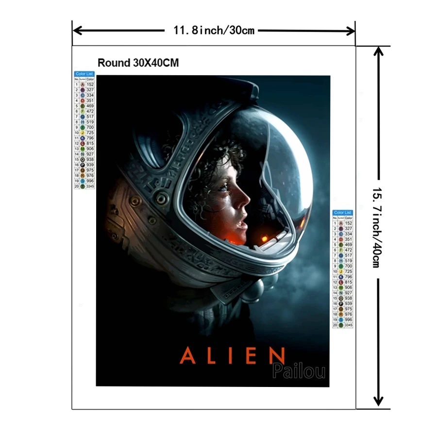 Alien Covenant Horror Movie Diamond Painting Xenomorph Science Fiction Film Wall Art Embroidery Cross Stitch Handwork Home Decor