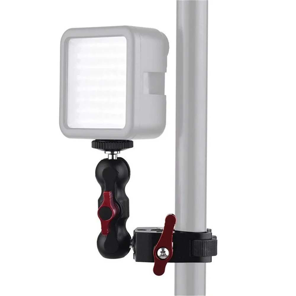 Super Clamp Uchwyt do kamery, monitora, obrót 360 stopni °   Adapter z podwójną głowicą kulową Magic Arm do lustrzanek cyfrowych/Gopro/świateł LED/telefonów — zdjęcie produktu 6
