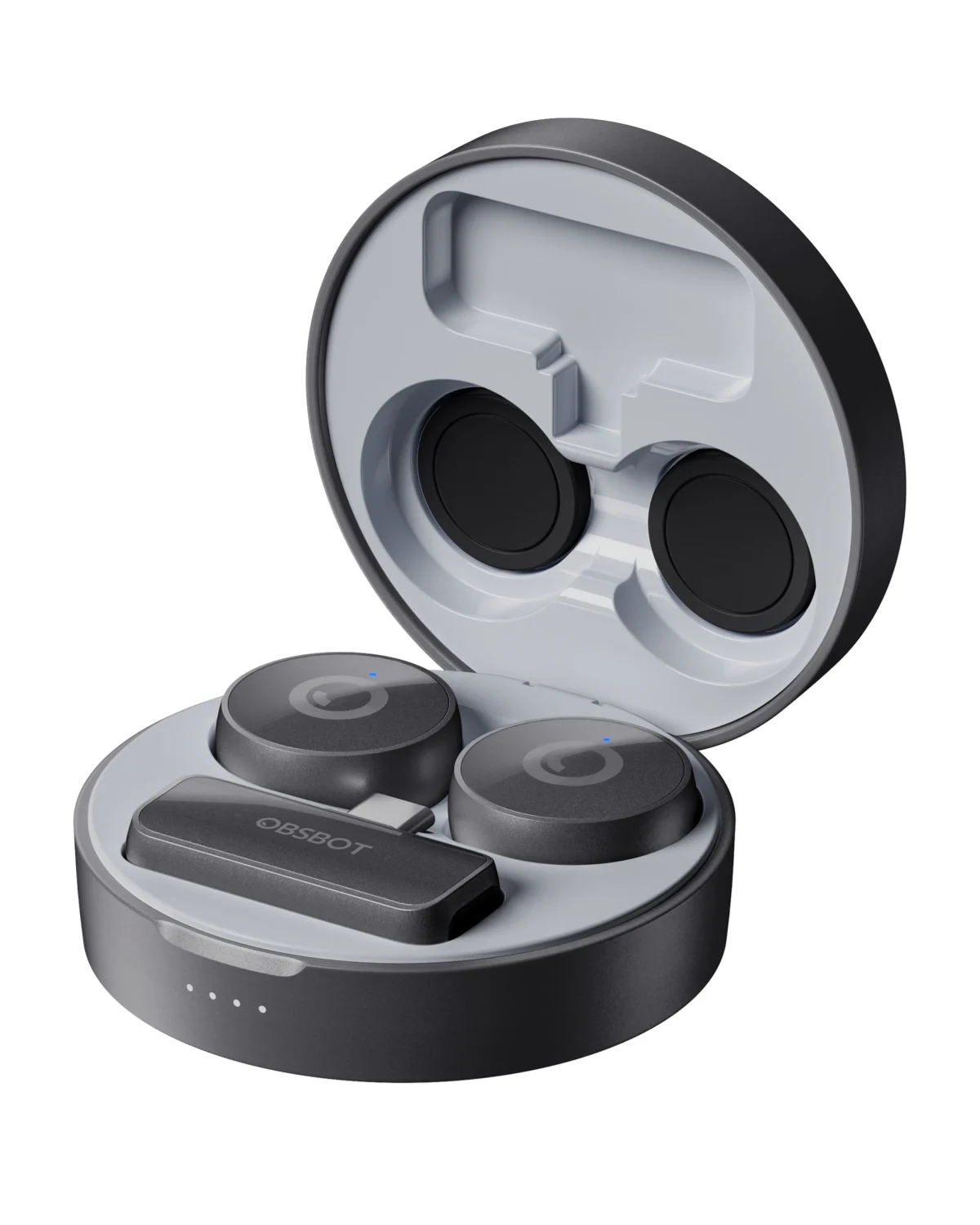 

OBSBOT Vox Wireless Microphone, Dual Lavalier Mics with 300m Range, 48kHz/24-Bit Studio Audio, USB-C Plug & Play for Streaming,