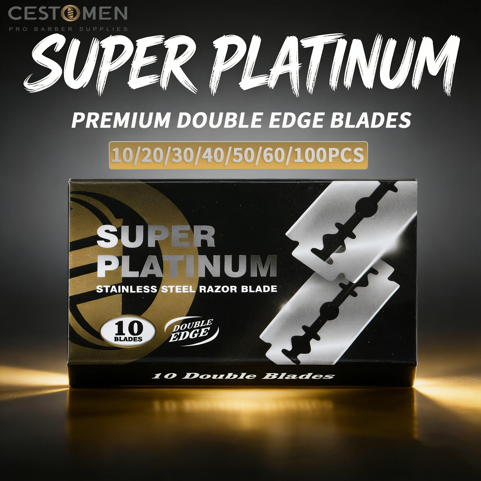 10Pcs/100Pcs Stainless Steel Razor Blades Old-Fashioned Manual Double Edge Shaver Razor Blade Hairdressing Barber Shaving Tools
