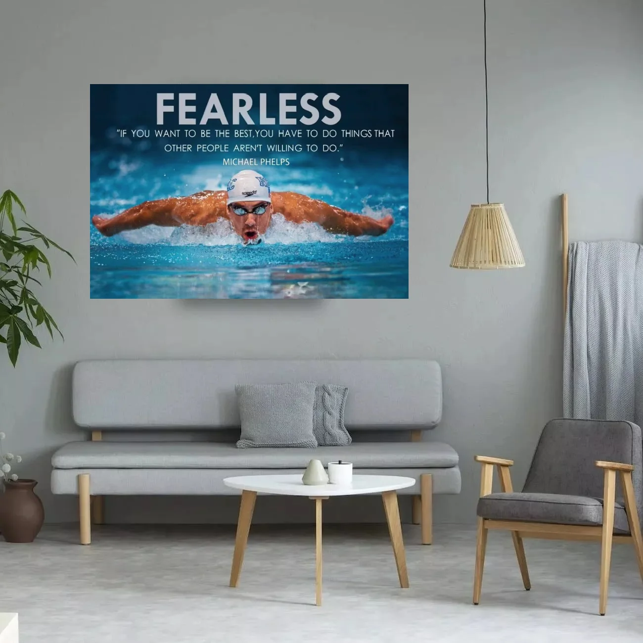 michael phelps Motivational Quotes sports Art Print Silk Poster Home Wall Decor 24x36inch